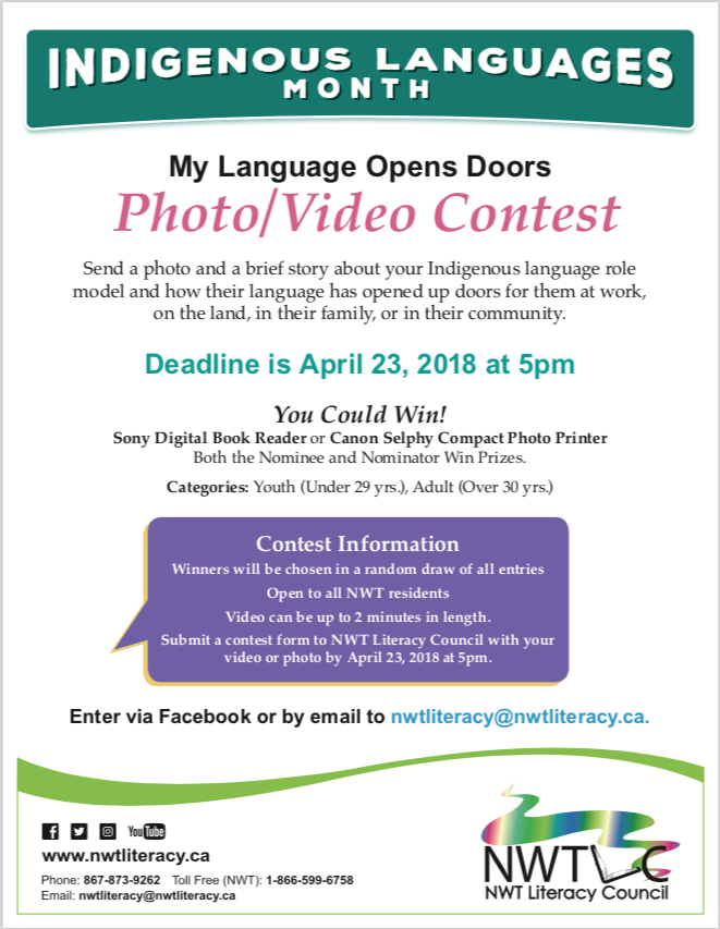 Deadline to enter Indigenous Languages Month Photo/Video Contest