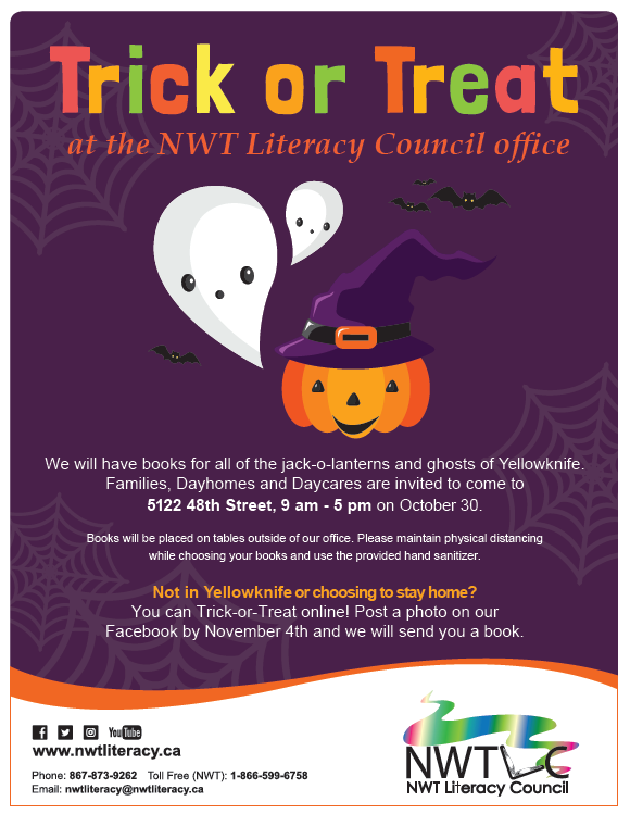 Trick or Treat at the NWT Literacy Council office