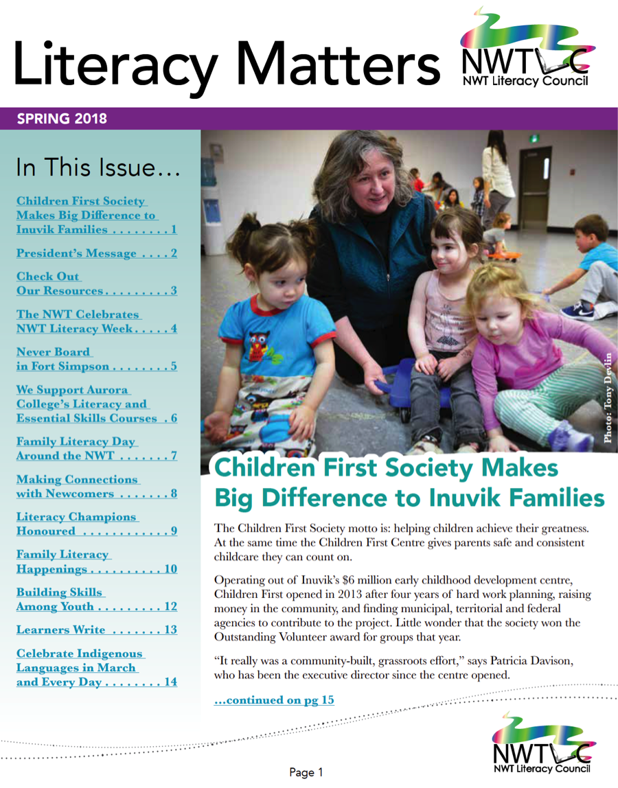 Our spring issue of Literacy Matters is online