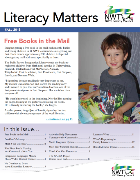 Our fall issue of Literacy Matters is online!