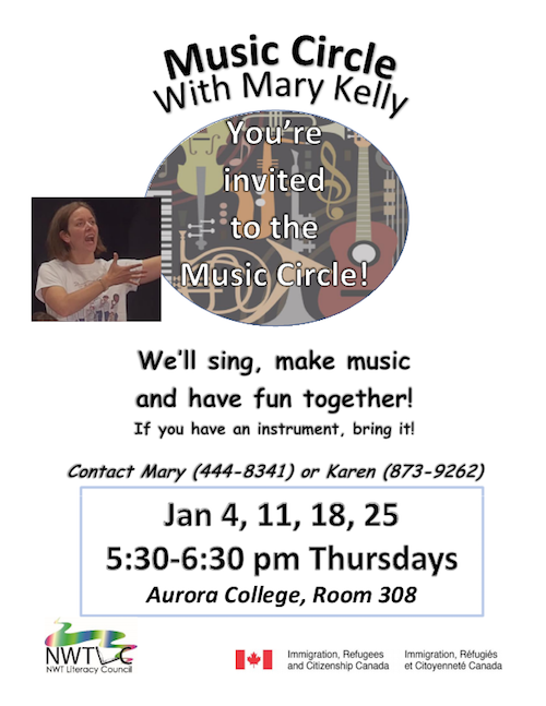Music Circle with Mary Kelly - January 4, 11, 18, 25