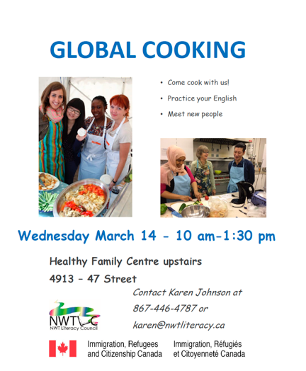 Global Cooking, March 14